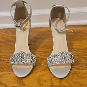 Benjamin Walk Touch Ups Silver Heels with Sparkling Embellishments